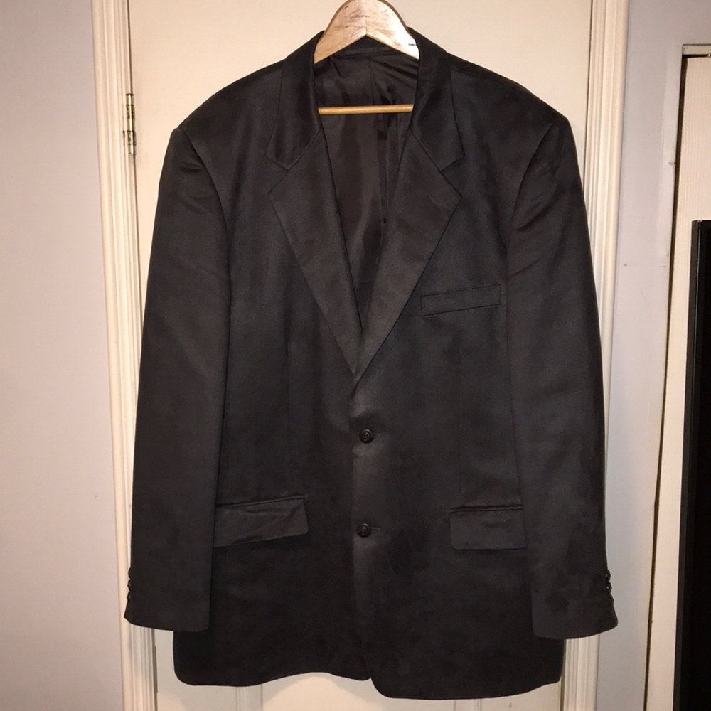 Men’s Boulevard Club Suede Blazer Gray Size 46T/L